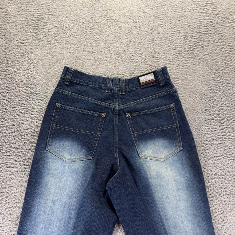 Vintage Stub Jeans Mens 32x32 Blue Cotton Denim Straight Baggy Streetwear Faded